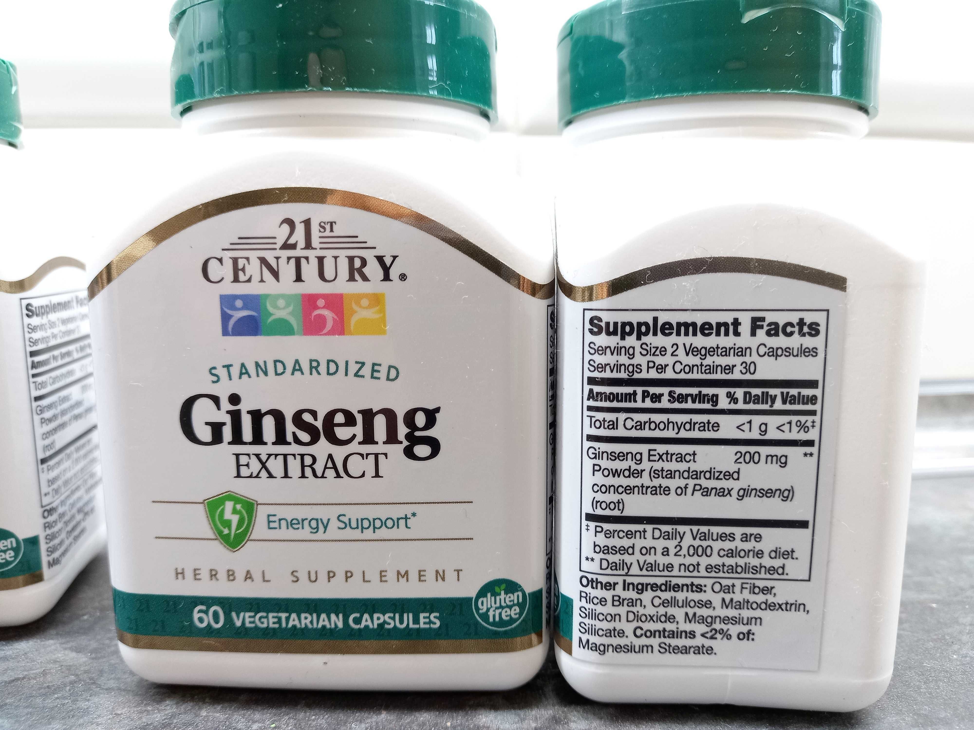 21st Century, Ginseng Extract 100 мг (60 капс.), женьшень корень