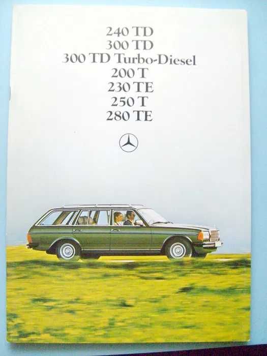 Mercedes W123 T-Modell / kombi S123 / 1980 prospekt 64 str., stan BDB-