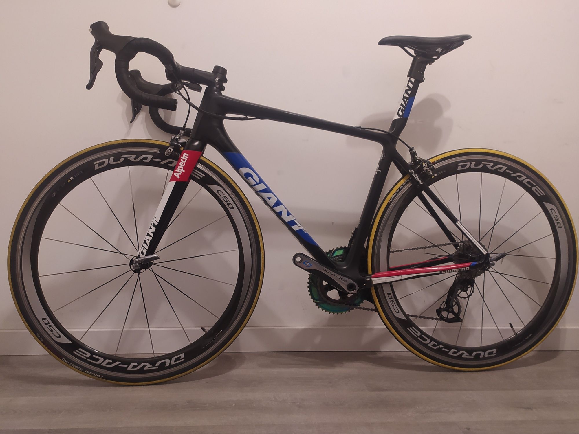 Giant TCR Advanced Pro SL Dura Ace Di2 pomiar mocy Absolute Black