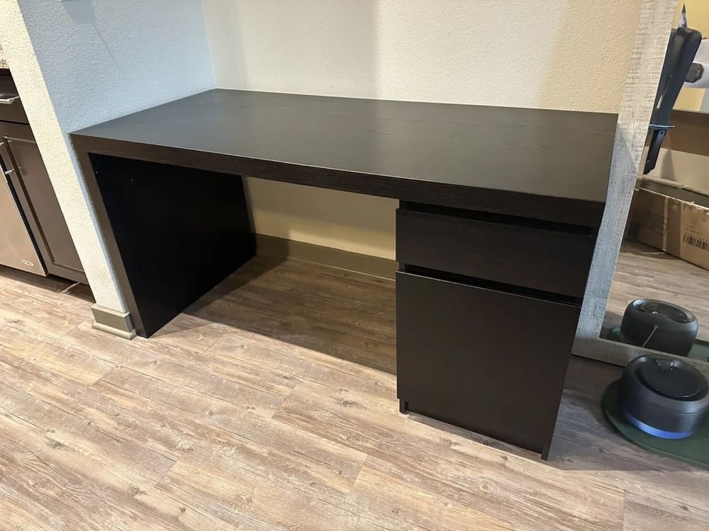 Black desk from IKEA