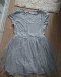 komplet,zestaw roz 134/140 ,sukienka,legginsy,bluzka,bluza