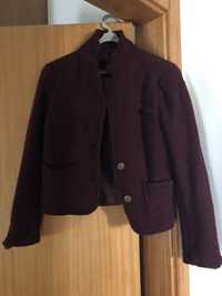 Blazer de lã cor de vinho - pinkie