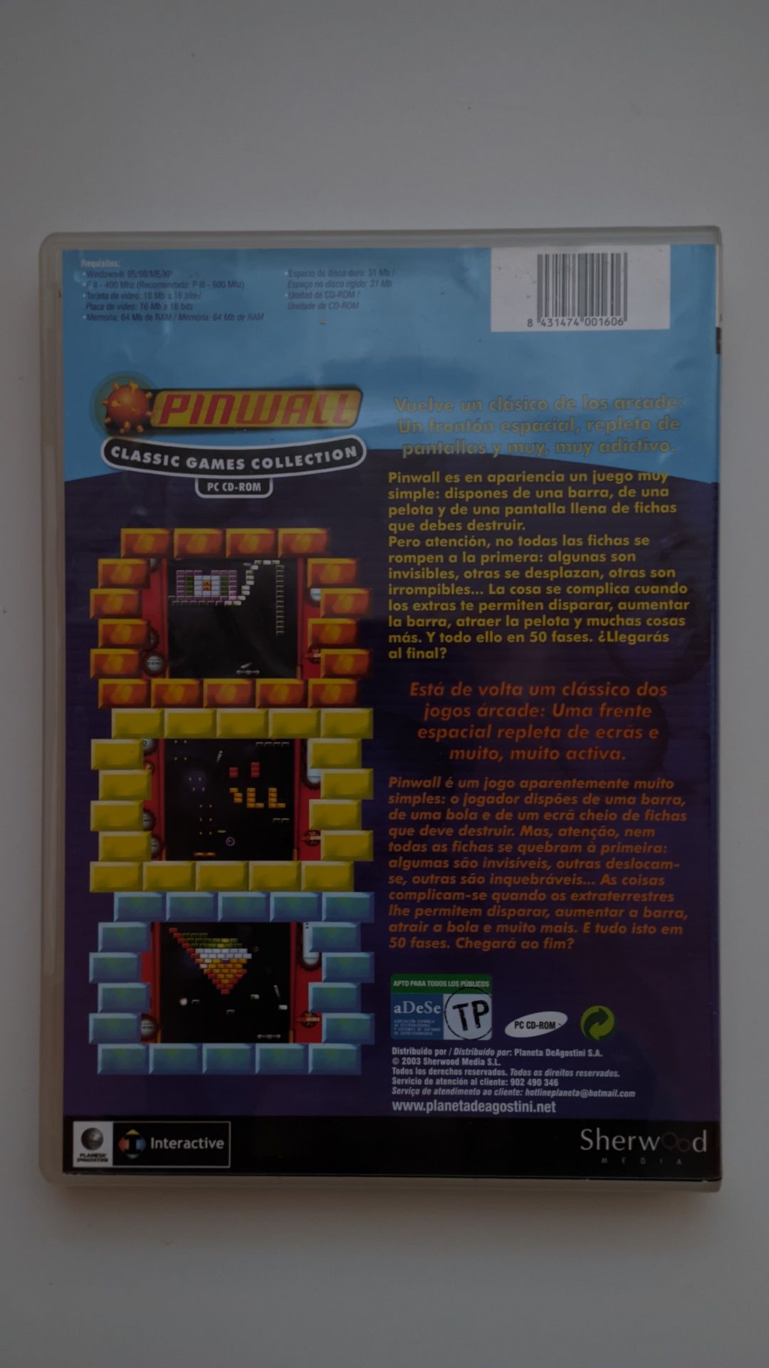 Jogo em CD: Pinwall - classic games collection