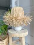 Lampka nocna lampa BOHO dekoracja z rafii Bali dom