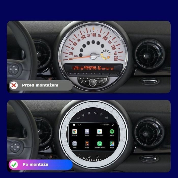 Radio nawigacja BMW Mini Cooper R56 R60 Carplay Android 2GB 32GB