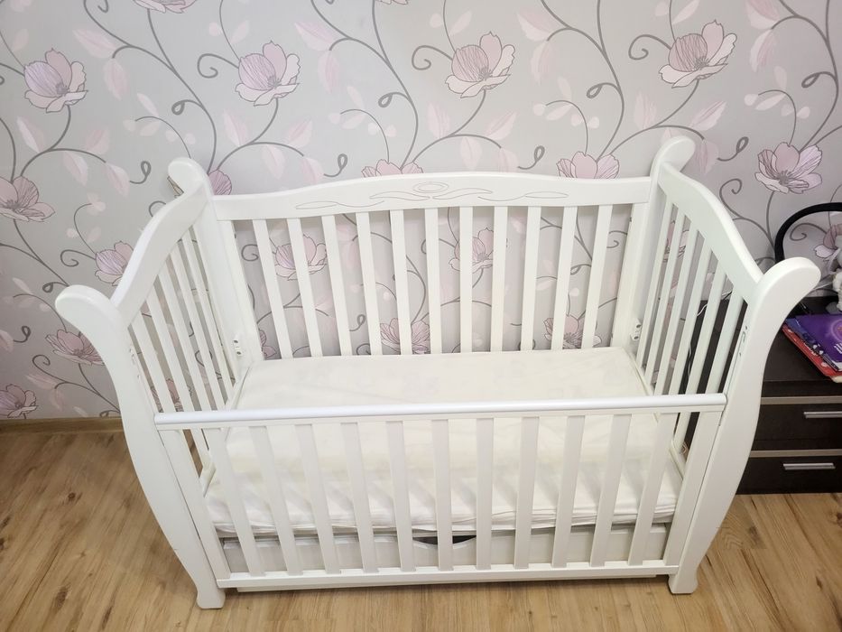 Кроватка ,ліжечко дітяче Верес Соня ЛД 16 з шухлядою та маятником