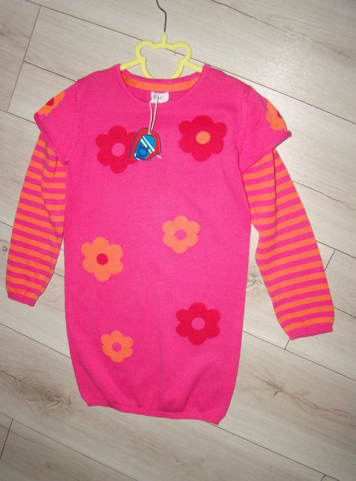 Śliczna Sukienka tunika z dzianiny FF roz 116