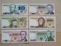 Zestaw banknotów PRL