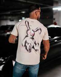 T-shirt bawełniany męski Haze Ola Voga beżowy XL