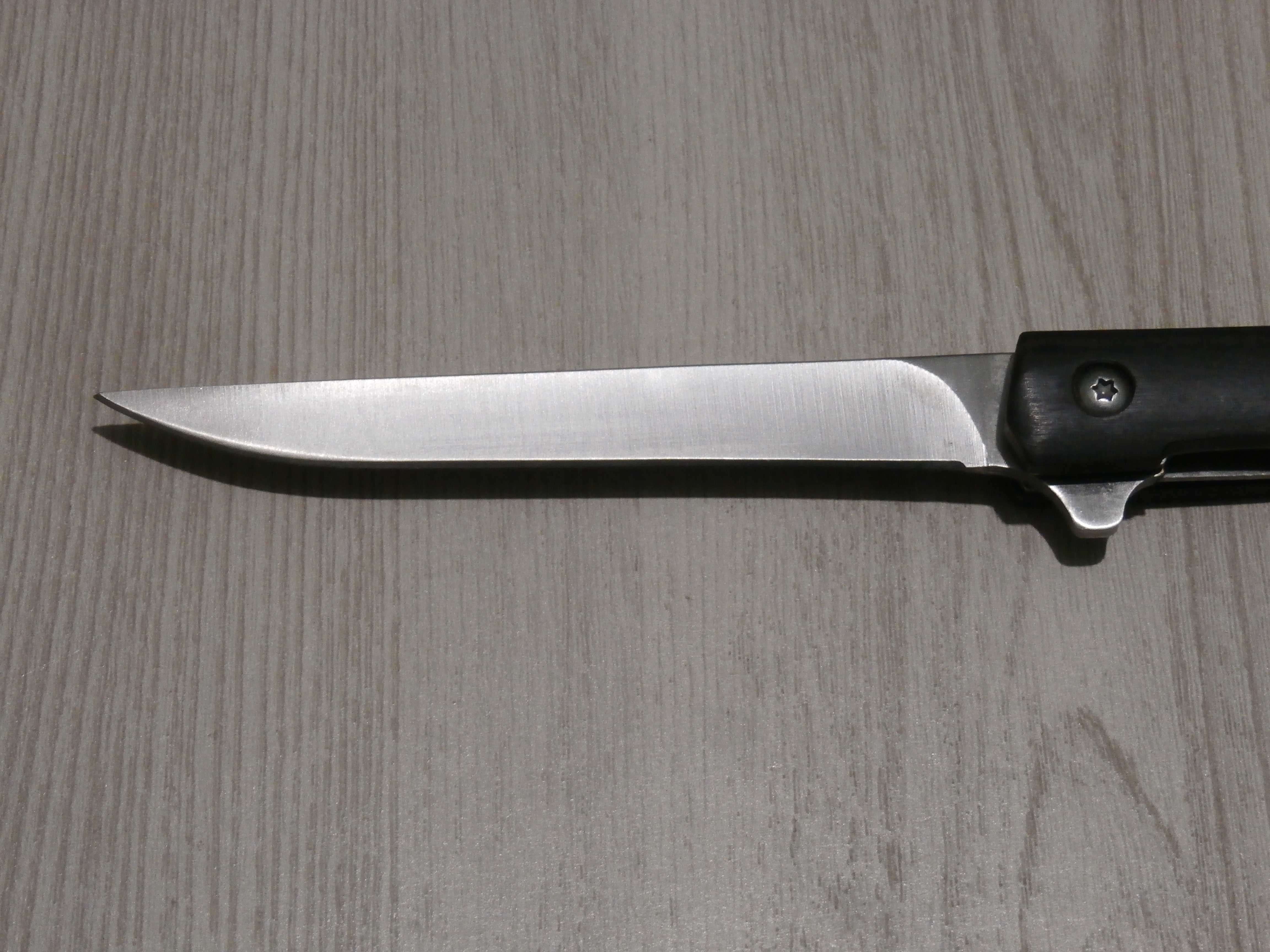Складний викидний ніж M390 Stillato Flipper 21.5см з чехлом з екошкіри