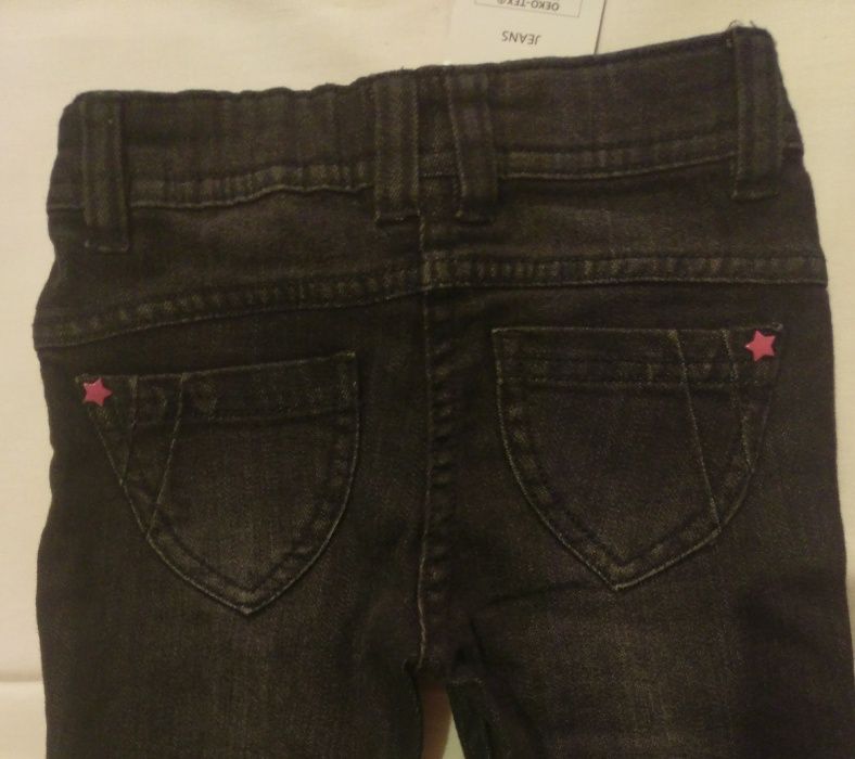 Spodnie jeans czarne rurki Papagino 92 cm Kup w zestawie