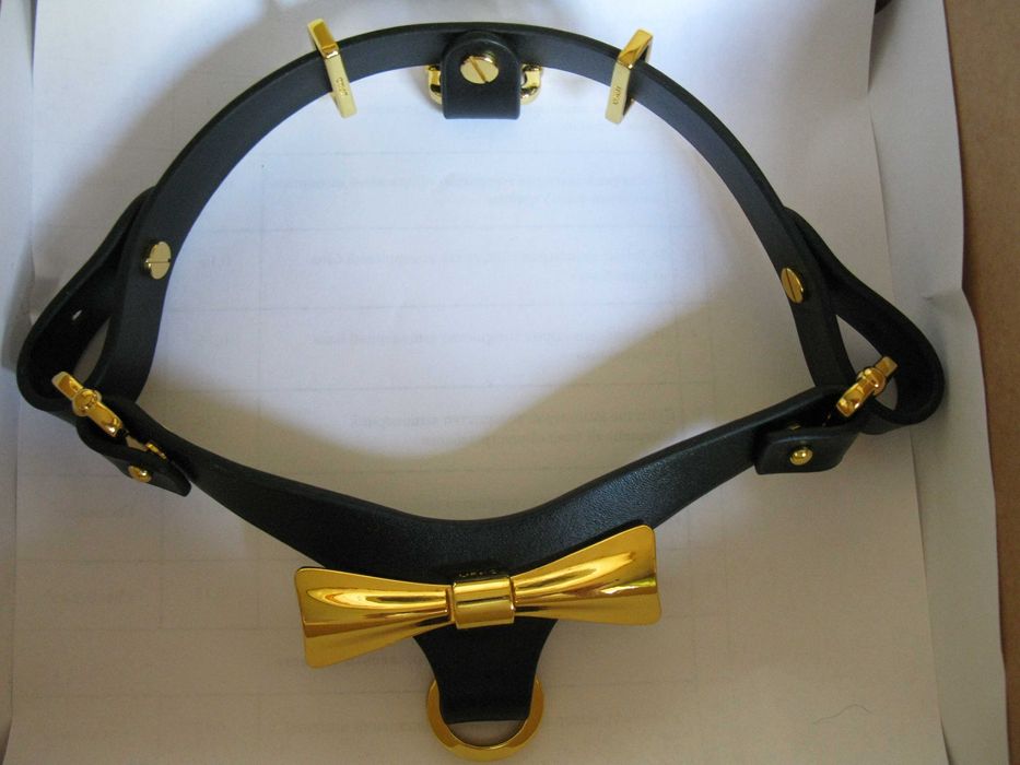 Чокер Upko Butterfly Упко кожаный "ошейник" с бантиком