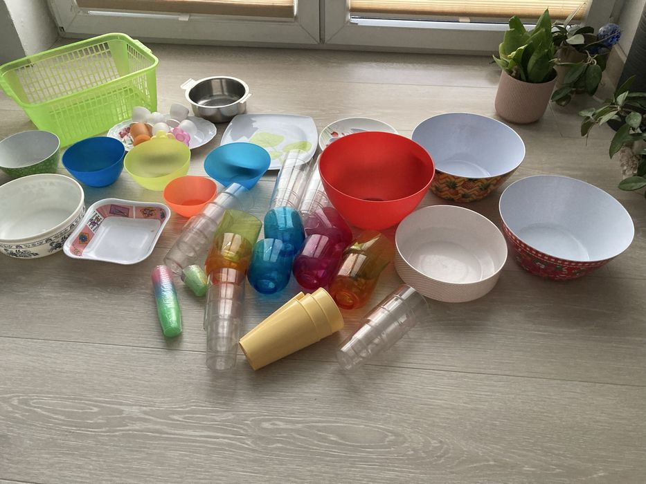 Naczynia plastikowe kemping namiot działka