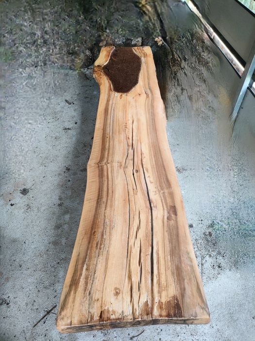 Blat stołu orzech żywica pół mat l