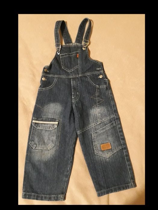 Spodnie ogrodniczki dla dziecka jeans 92 98