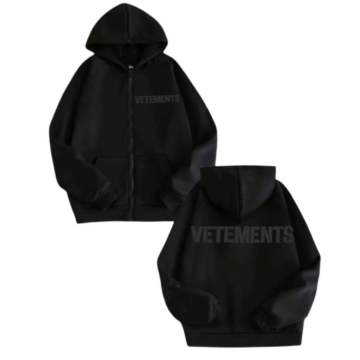 Зип-Худи Vetements Logo унисекс  Ветементс Ветмо кофта толстовка лонг