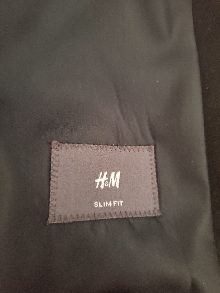 Garnitur młodzieżowy H&M czarny slim fit