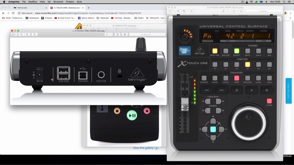 Behringer X Touch ONE Controlador MIDI, Daw com FADER MOTORIZADO