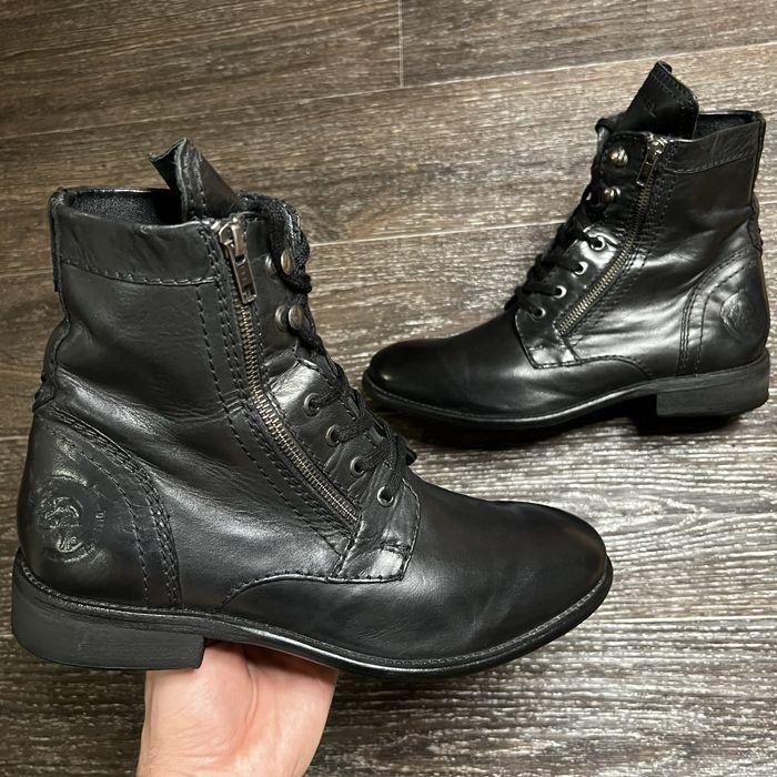 DIESEL оригінальні чоловічі шкіряні черевики дізель Y2K new rock