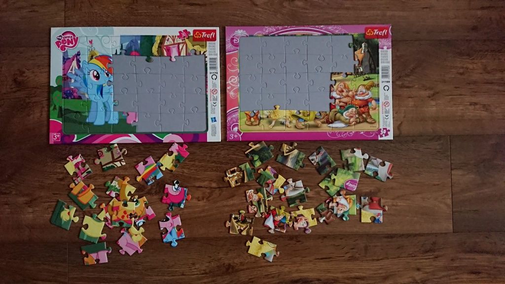 Trefl puzzle ramkowe w ramce 2szt.=8zł My Little Pony, Królewna Śnież