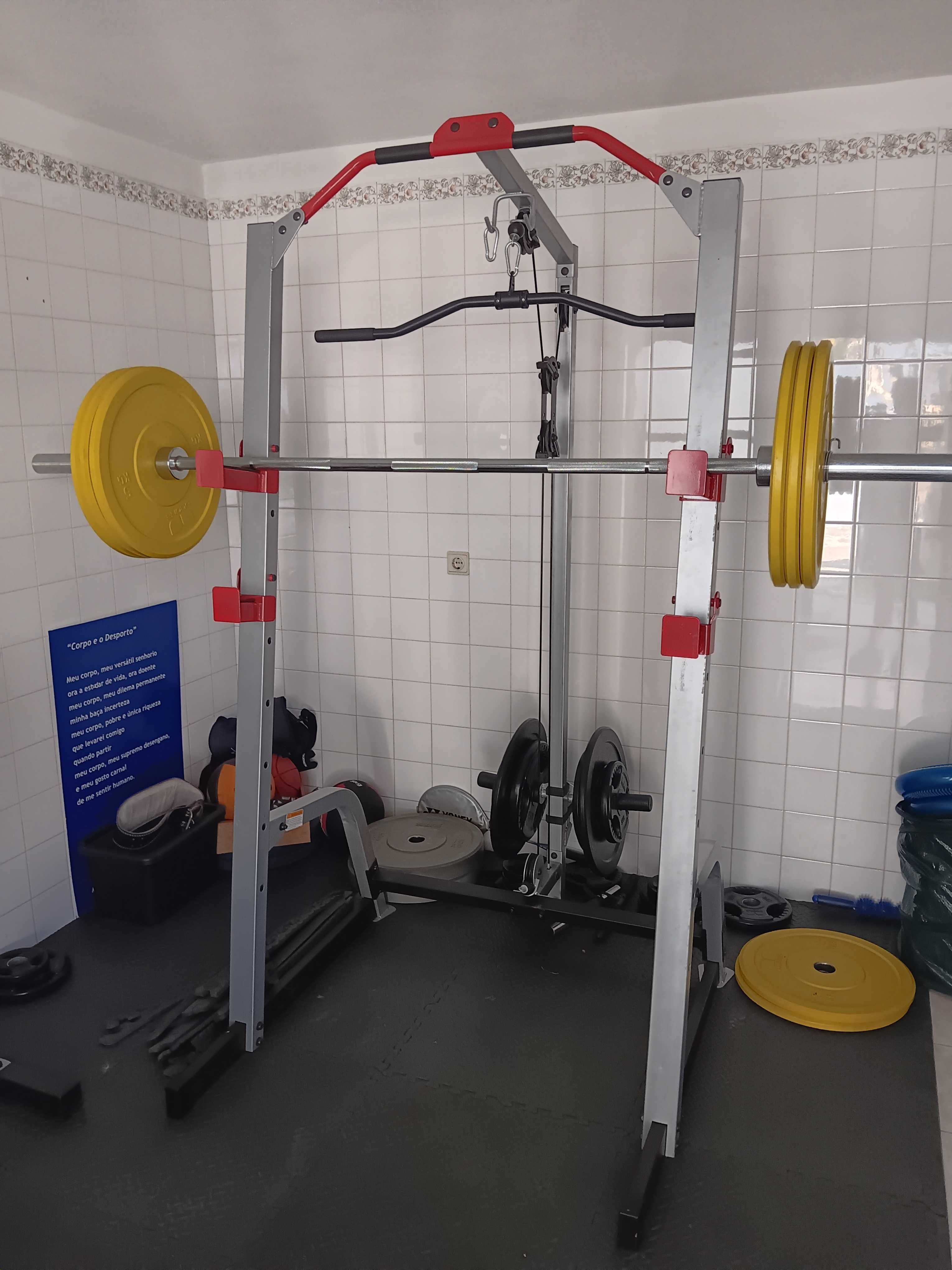 Rack + banco de musculação
