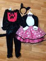 Костюм кота и кошки на 3-5-6лет и 11-12лет Прокат