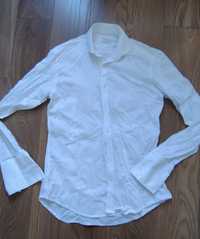 Próchnik biała koszula męska na spinki 40