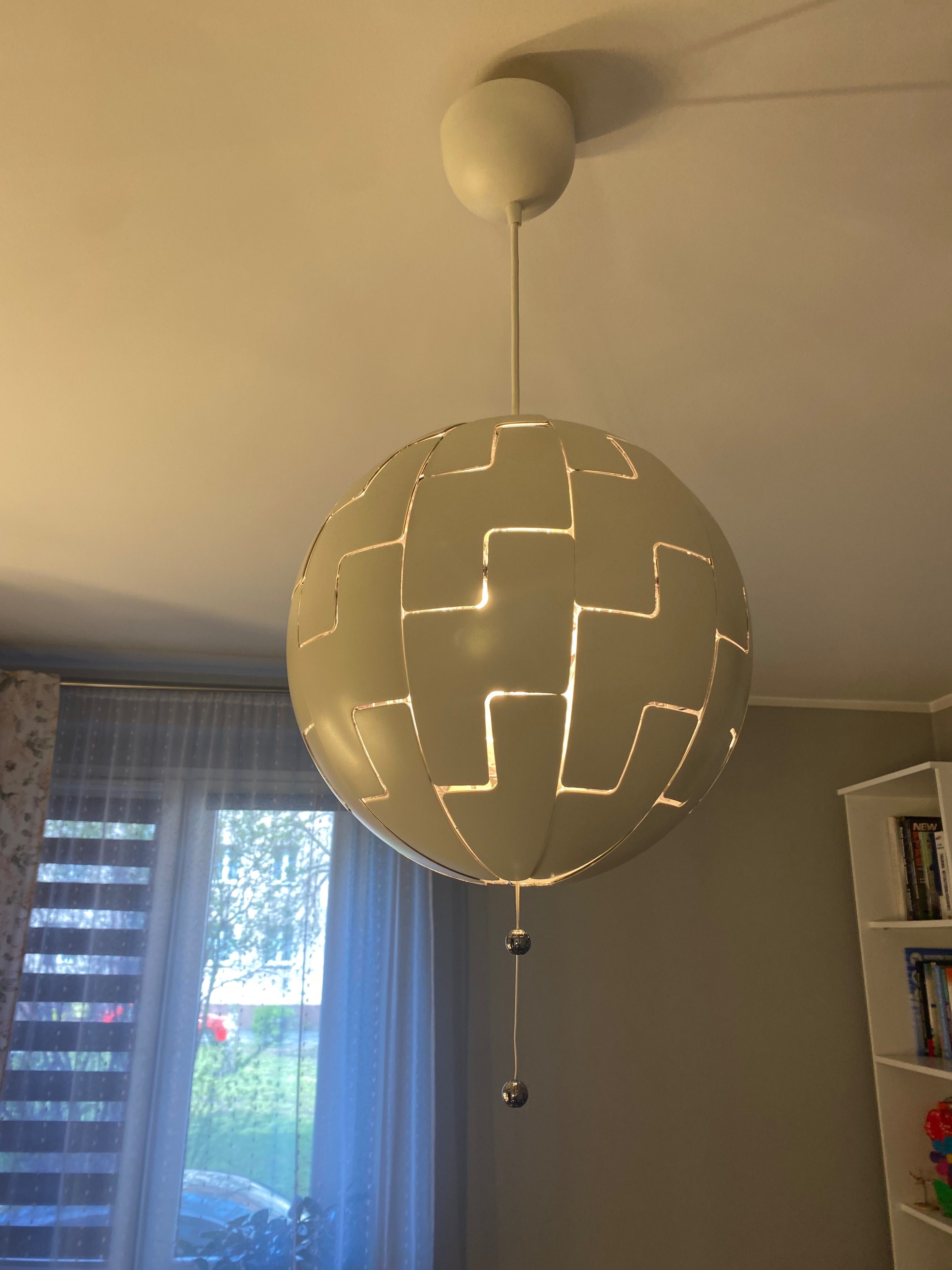 Lampa biało srebrna Ikea