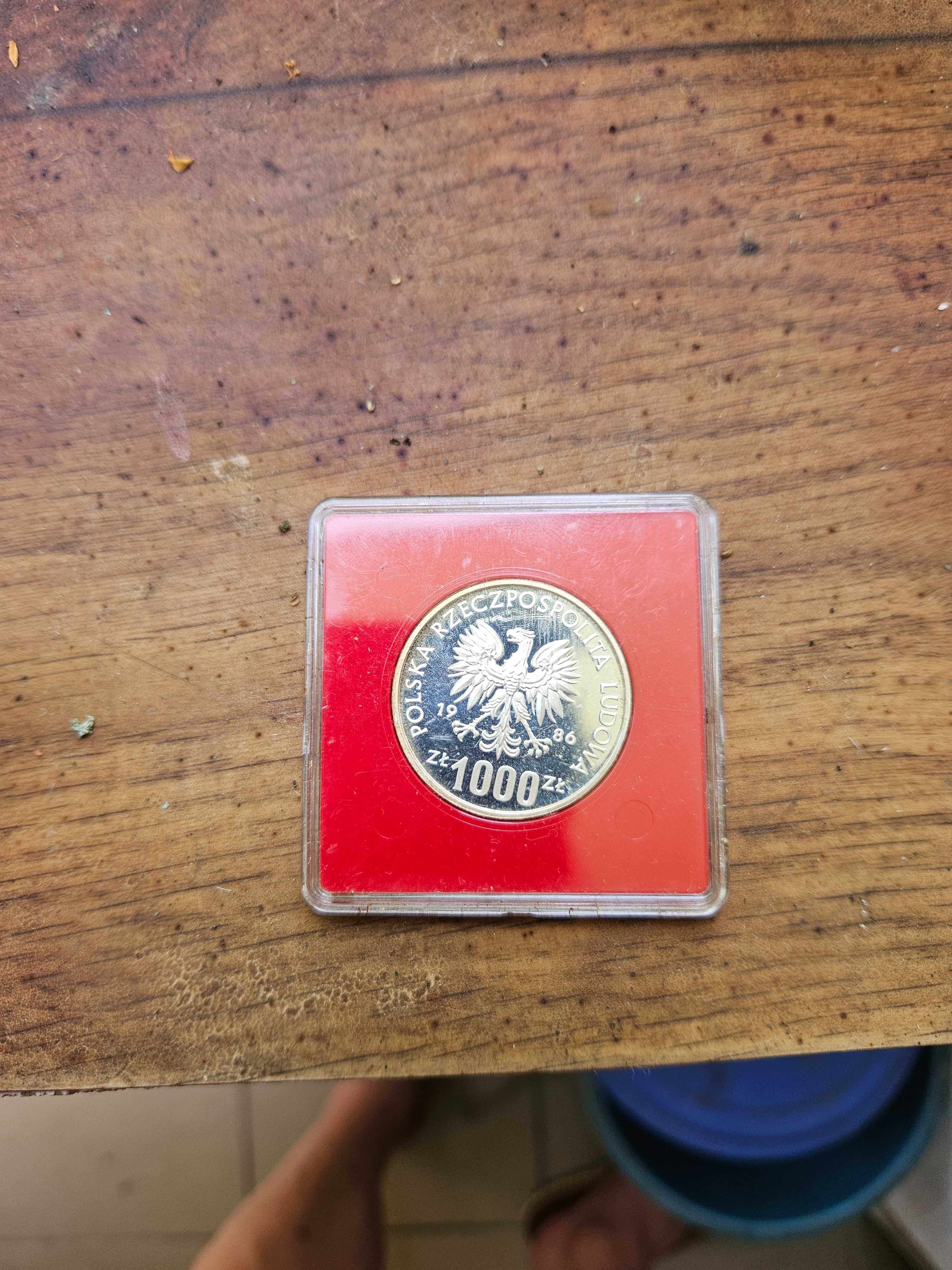 Moneta okazjonalna Pomnik Matki Polki 1000zł próba srebro.