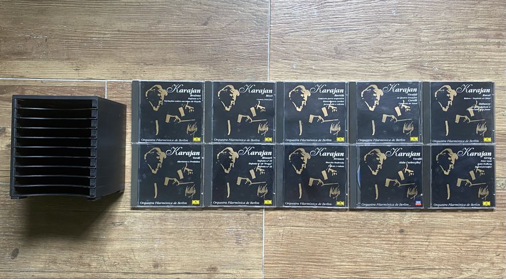 Box 10 CDs Música Clássica Karajan - Beethoven, Schubert, Schumann