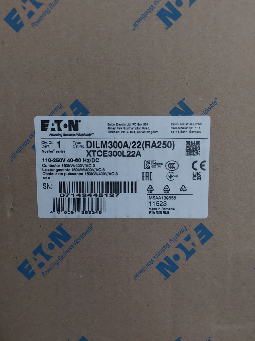 Stycznik Eaton DILM300A/22 [RAC250] 139556