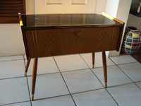 stary stolik kawowy szafka pomocnik  design 1960 rok patyczak