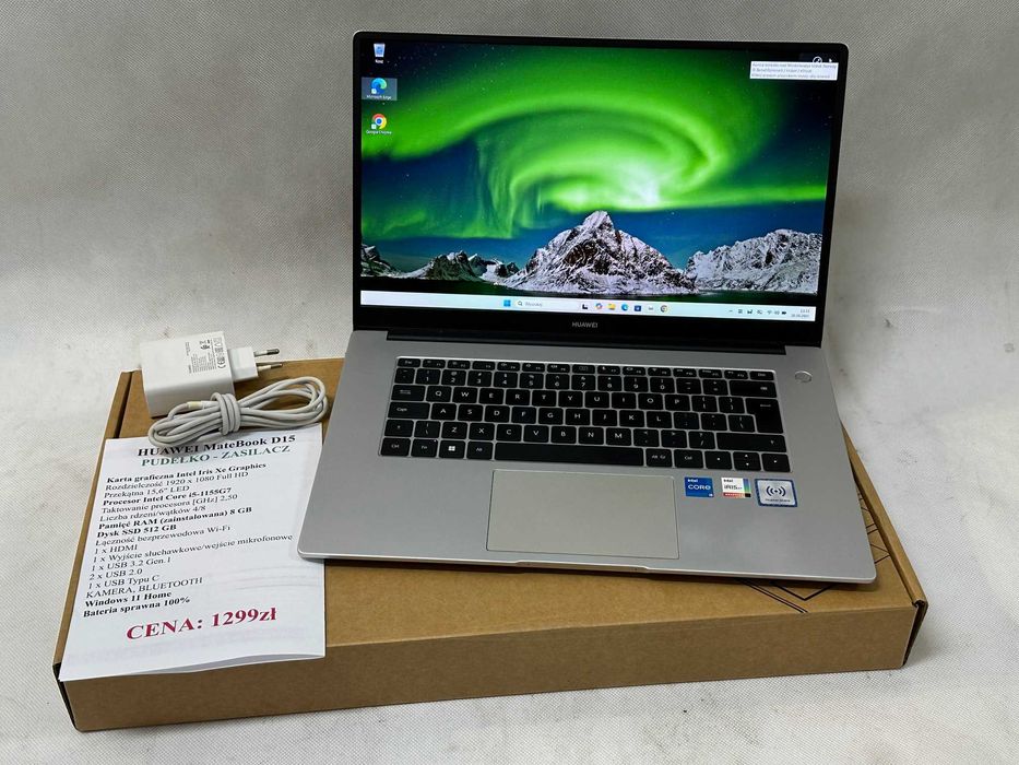 Laptop HUAWEI MateBook D15 - Intel Core i5-1155G7 - SSD 512 GB - RAM 8