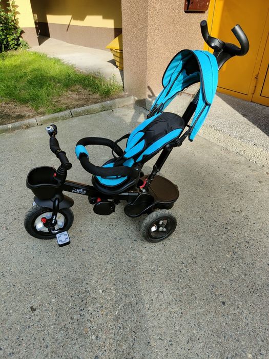 Wózek rowerek dziecięcy z daszkiem i obracanym siedziskiem