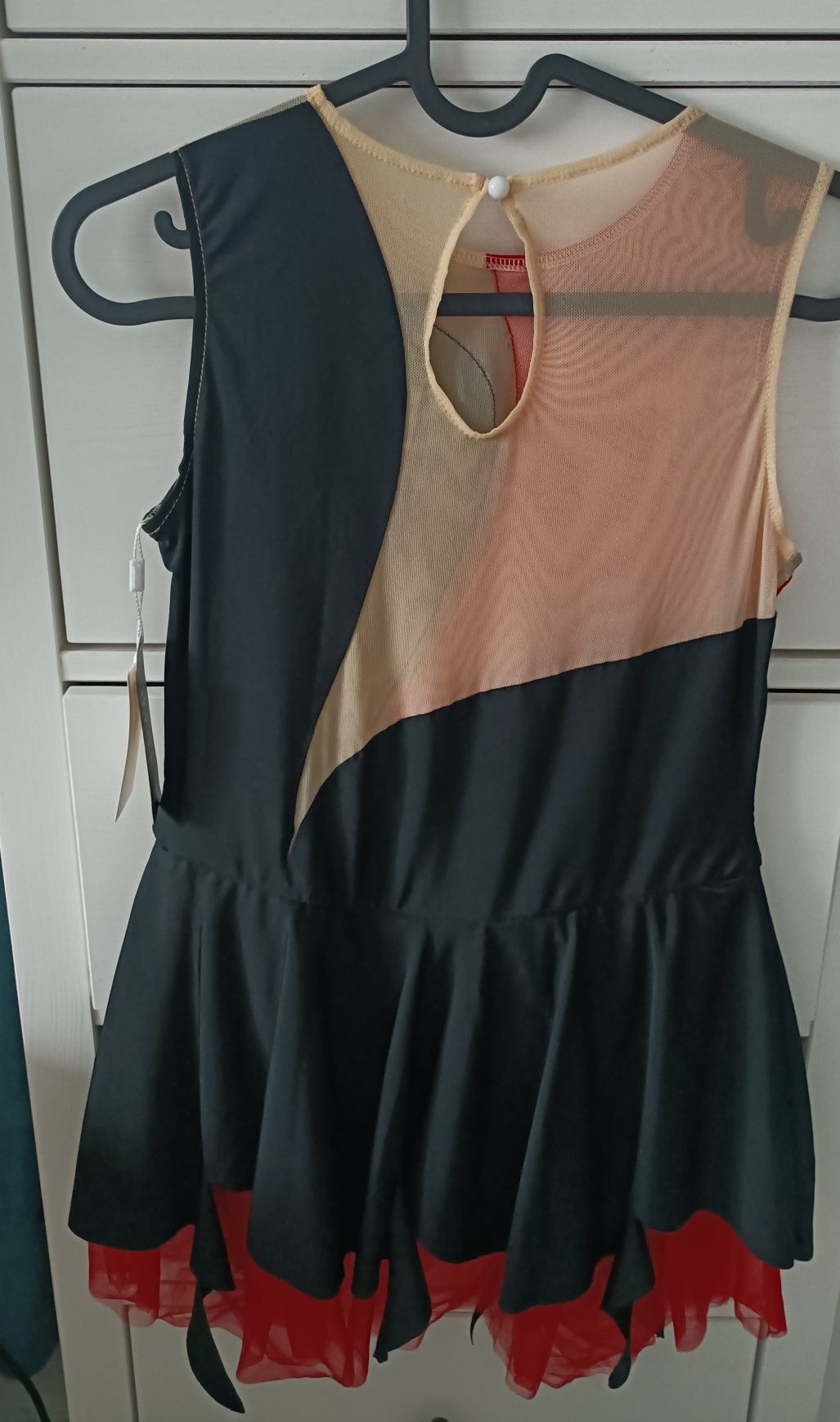 Sukienka strój do tańca z body, akrobatyka, łyżwiarstwo 146-152 cm