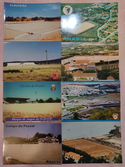 8 Postais estádios de Albufeira Anadia Estremoz Óbidos Oliveira Frad