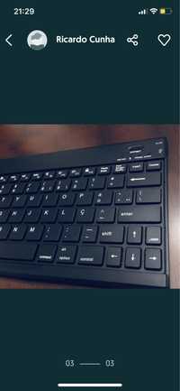 Teclado ipad Bluetooth (compacto, novo)