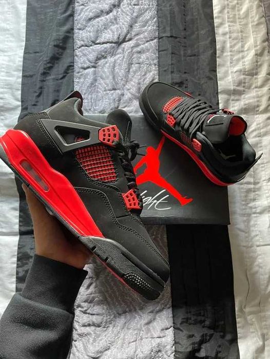 Buty meskie Mokasyny  Jordan_4_Retro_Red_Thunder_R.41