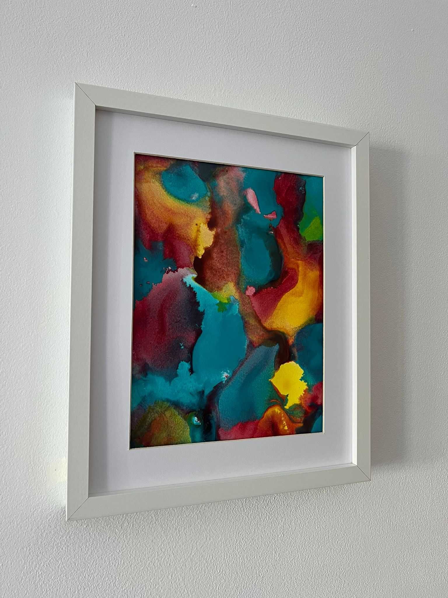 Pintura abstrata em acrílico