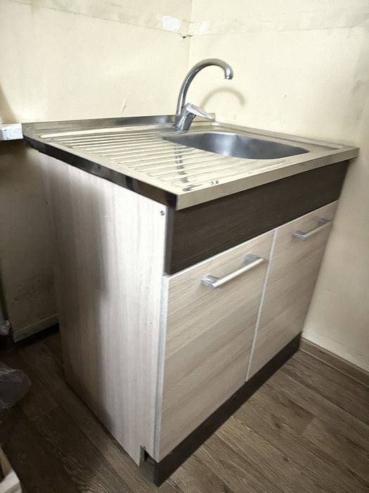 Кухонная тумба раковина мойка в идеальном состоянии комплект  лиловая