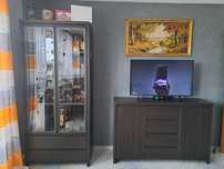 Witryna + Komoda Kaspian Black Red White