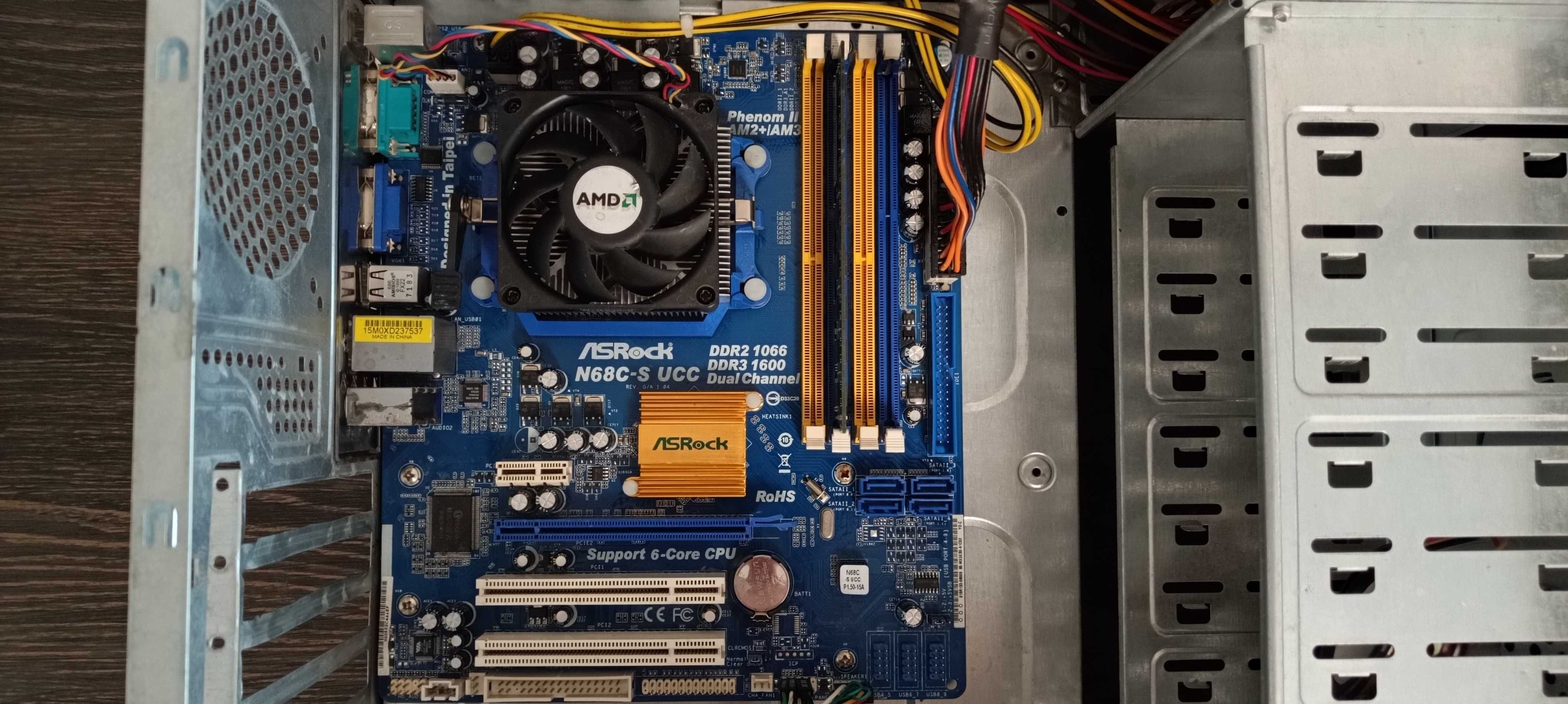 Комплект мат. плата ASRock N68C-S UCC, AMD Athlon II x2 255, 4Gb DDR3