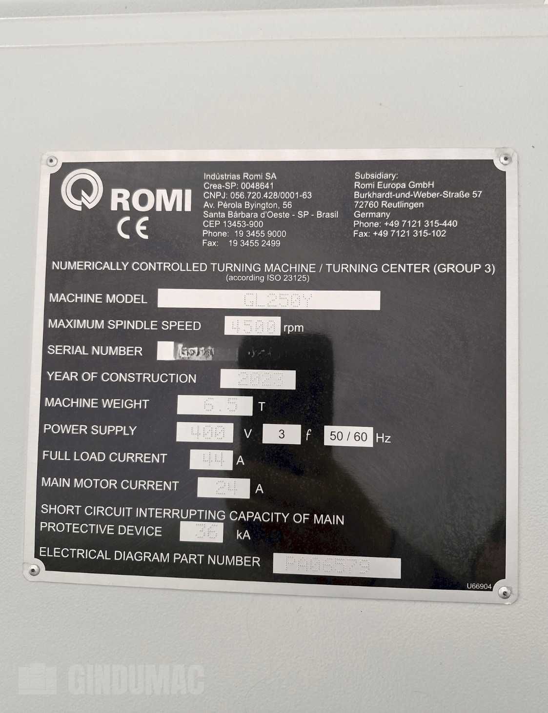 Tokarka Romi GL 250Y
