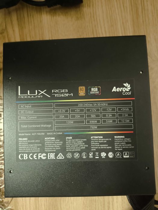 Fonte Alimentação Modular Lux RGB 750M