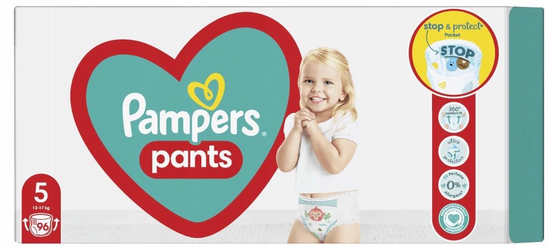 Pampers Pants  Pieluchomajtki rozmiar 5 12-17 kg 96 szt. - Promocja!