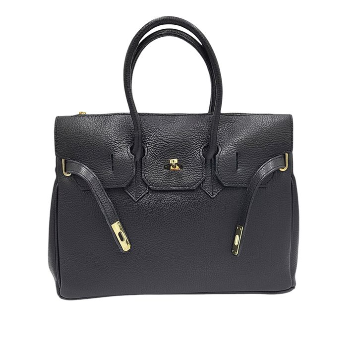 Torebka damska LAURA BIAGGI shopper skóra naturalna czarna