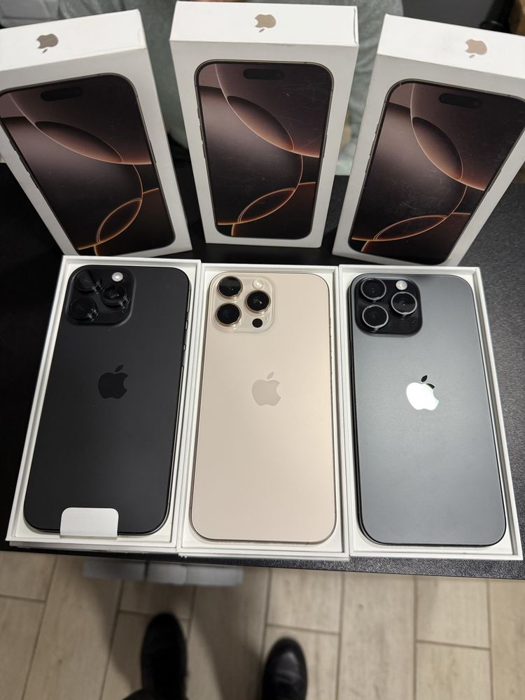 New open iphone 16 pro max 256gb desert, black
