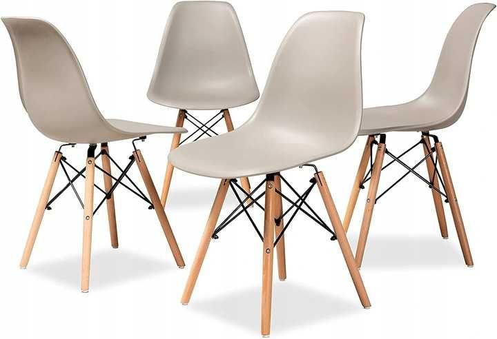 NOWY Stół Z Krzesłami Skandynawski Do Jadalni Kuchni Salonu Drewniany