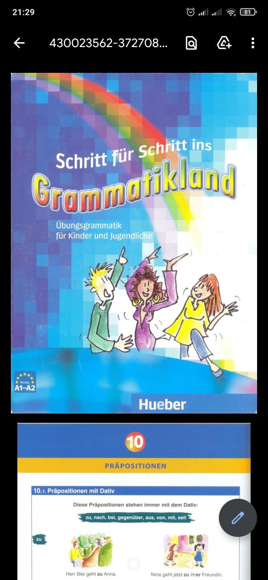 Schritt für Schritt ins Grammatikland