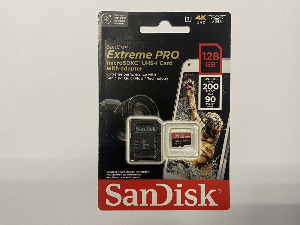 Nowa Karta pamięci microSD SANDISK EXTREME PRO 128 GB